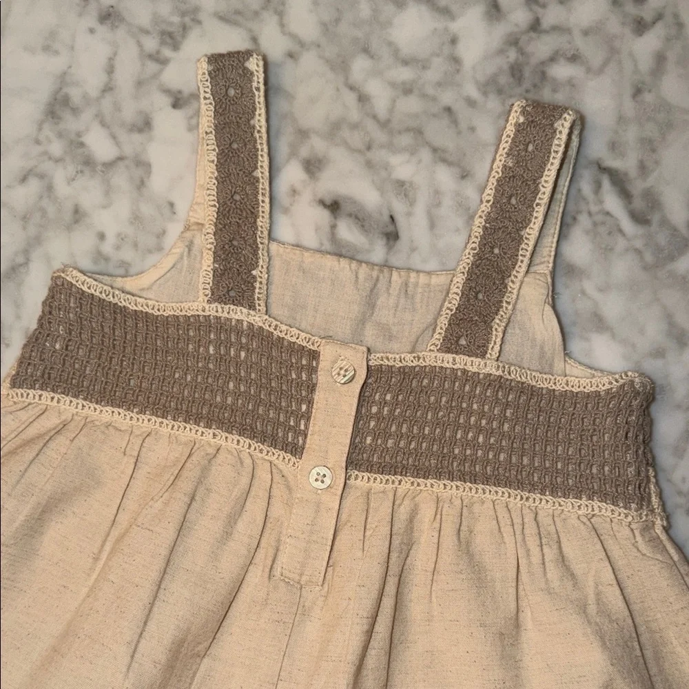 NWOT Zara Kids Beige and Brown Floral Romper 4Y - Picture 8 of 9